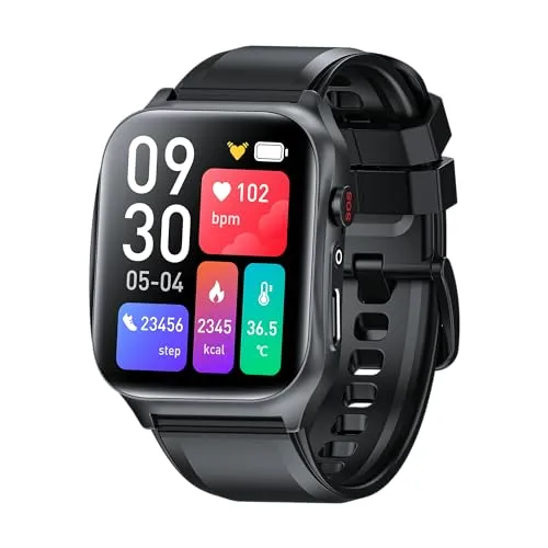 Funker SW10 Easy Care Watch 4G - Armbanduhr für ältere Menschen mit Fernsteuerung, GPS-Tracker, Stürze, SOS-Hilfe-Taste, Sicherheitsumfang und Fernkonfiguration, Schwarz, 5.2 x 3.9 x 1.5 cm, Modern