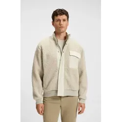 BOSS Ze_cozysolid Mantel in beige von BOSS