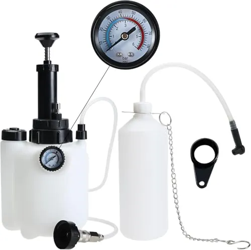 FreeTec Universal Bremsenentlüftungsgerät 3L Manueller Bremsenentlüfter Bremsen Entlüftung mit E20 Adapter