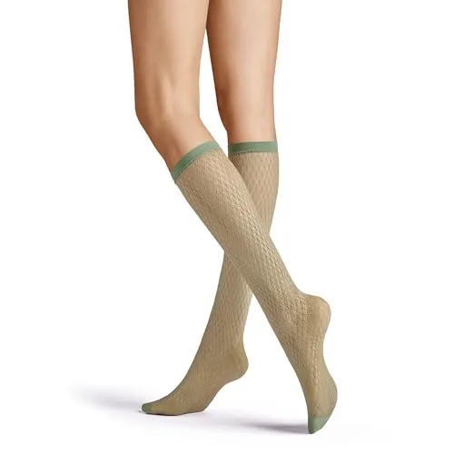 Hudson Damen Strumpfhosen Net Fashion 37 DEN in grün von Hudson