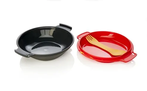 Humangear GoKit Lunchbox, Basic, schwarz/rot in schwarz von Humangear