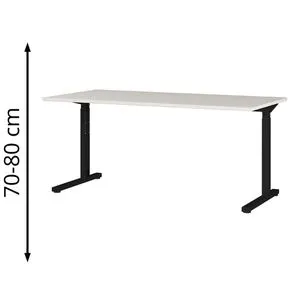 Germania Schreibtisch Profi 3.0 - Höhenverstellbar - Kinderschreibtisch, manuell höhenverstellbar von 70-80 cm, ideal für ergonomisches Lernen, lichtgraue melaminharzbeschichtete Spanplatte, Made in Germany.