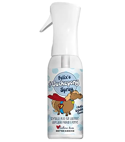 B&E Felix Juckepony Spray 500 ml - Juckreiz Hilfe für Pferde & Ponys - Shampoo & Conditioner mit spezieller Anti-Schubber-Formel für schnelle Linderung bei Juckreiz, ideal zur Hautberuhigung von Pferden und Ponys.