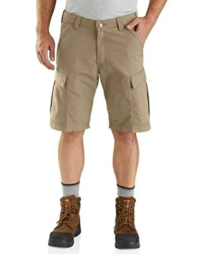 Carhartt Herren Force® Relaxed Fit Ripstop Cargo-Arbeitsshorts, Dunkles Khaki, W40 - Herren-Shorts mit Force Stretch Ripstop für maximale Bewegungsfreiheit und FastDry-Technologie, die Feuchtigkeit ableitet und Gerüche bekämpft.