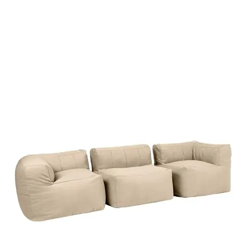 Icon Gartenlounge-Set Zen – Modulares Outdoorsofa aus Olefin - Modulares Garten-Lounge-Set mit Schaumstofffüllung, wetterfest und ideal für individuelle Gestaltung im Außenbereich.