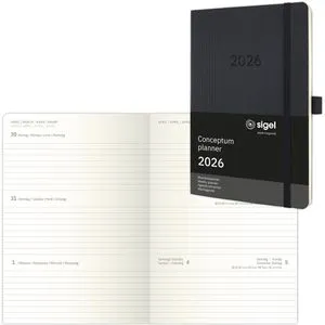 Kalender, Organizer & Zeitplaner Schwarz von SIGEL
