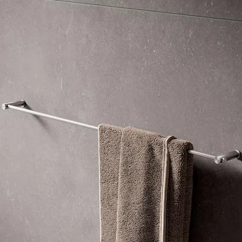Handtuchstange 100 cm aus gebürstetem Edelstahl in silber von PHOS Edelstahl Design
