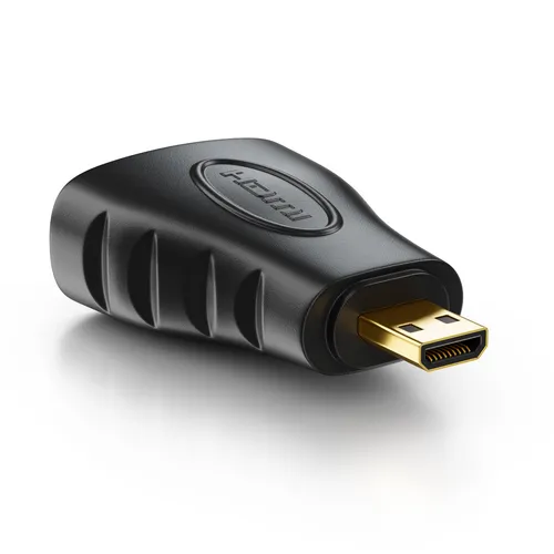 deleyCON micro HDMI zu HDMI Adapter (HDMI-D Stecker zu Standard HDMI Anschluss)