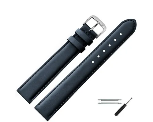 MARBURGER Uhrenarmband 14mm Leder XL Extra Lang