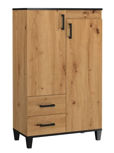 Highboard Kommode Stauraumschrank 80x40x132cm Artisan Eiche