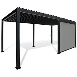 BEST Seitenrollo Cadiz anthrazit 300x240 cm - Sonnenschutz und Windschutz für Terrassenüberdachungen, einfach in der Handhabung mit stufenloser Schiebetechnik für unbeschwerte Stunden im Freien.