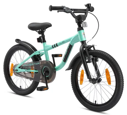 LÖWENRAD Kinder Fahrrad ab 5 Jahre | 18 Zoll Rad | Mint in türkis von LÖWENRAD