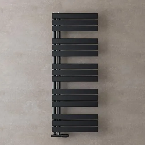 doporro Badezimmer Heizkörper 131x50cm Anthrazit - Eleganter Handtuchwärmer für effiziente Wärmeleitung und hohe Korrosionsbeständigkeit. Ideal für Warmwasserbetrieb und flexible Installation mit Thermostatventilen.