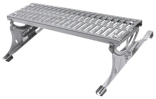 Hymer Trittflächenset, feuerverzinkt - Leitern, verstellbar für Dachneigungen von 15° bis 60° mit einer Belastbarkeit von 150 kg, ideal für sicheres Arbeiten auf dem Dach.