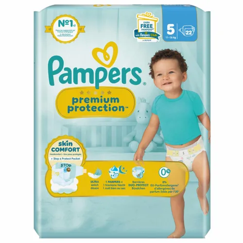 Pampers Premium Protection Gr5 Junior 11-16kg 22St Packung