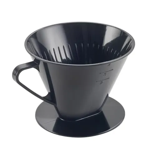 Metaltex Kaffeefilteraufsatz für Filter Größe 4, für 4 Tassen Kaffee, Schwarz