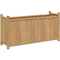 vidaXL Pflanzkübel aus Bambus - Garten-Zubehör mit erhöhtem Design, ideal für Gemüse, Kräuter und Blumen. Robustes Material sorgt für Langlebigkeit und schützt vor Unkraut.