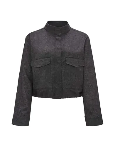 OPUS Damen Blazer JANDRA | Kurzblazer aus Viskose Mix in Schwarz, Größe 40 - Modischer Damen Blazer aus hochwertigem Viskose-Mix, ideal für einen femininen Look. Der lockere Schnitt sorgt für vielseitige Kombinationsmöglichkeiten und hohen Tragekomfort.