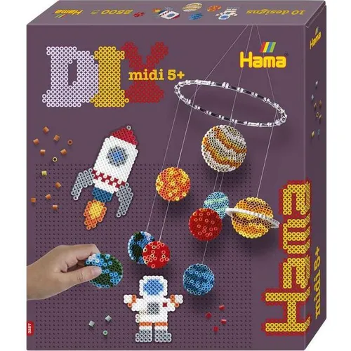 Hama Midi Bügelperlen 3257 Geschenkpackung - Weltraumabenteuer, ca. 2.500 Stück,