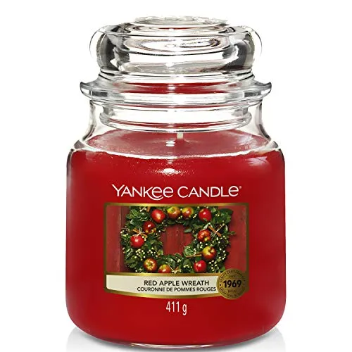 Yankee Candle Red Apple Wreath Duftkerze in rot von Yankee Candle