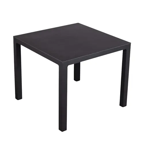 Gartentisch Tarifa 90 x 90 cm - Dark Grey Aluminium - Witterungsbeständiger Gartentisch aus robustem Aluminium, ideal für Gartenpartys und entspannte Abende. Zeitloses Design in eleganter Dark Grey Farbe, vielseitig kombinierbar für Innen- und Außenbereiche.