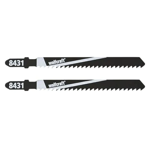 wolfcraft 2 Stichsägeblätter T-Schaft HCS 75 mm, 8431000