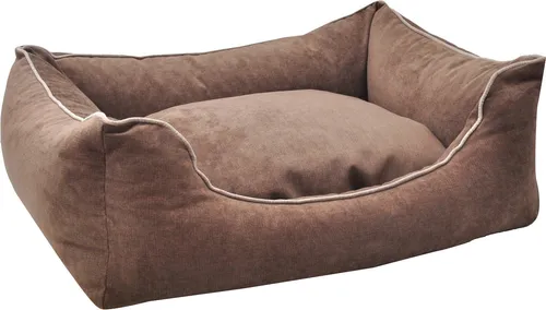 Aumüller Tiersofa Hundesofa Ortho Line, Braun, 117 cm - Orthopädisches Hundesofa für besten Komfort, mit Memory Schaum Wendekissen, wasserabweisendem Canvasstoff und abnehmbarem Bezug, ideal für gesunde Gelenke.