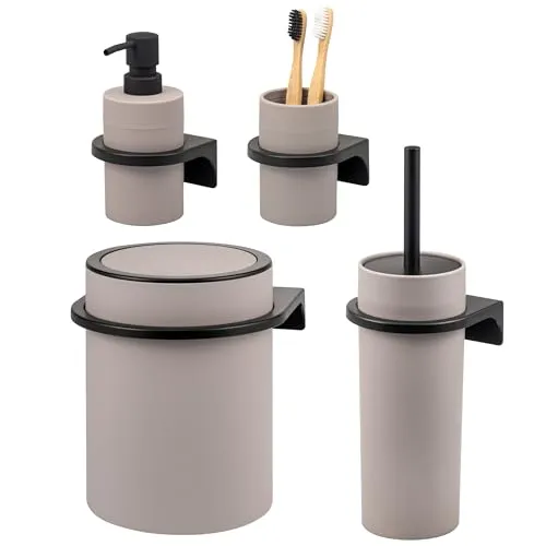 Produktbild bremermann Badaccessoire-Set SAVONA 4tlg. Soft-Touch