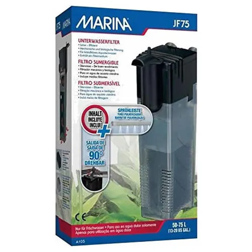 Marina Innenfilter Jet Flo 75 für Aquarien bis 75L, 5W, 400L/h, Maße 9x22x12cm