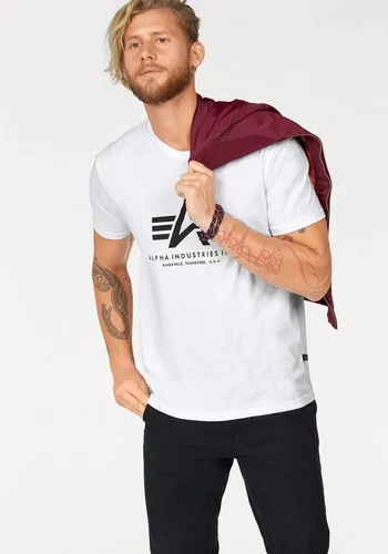 Alpha Industries Herren Basic T-Shirt - Weiß (White 09), XX-Large - T-Shirts für Herren mit Regular Fit, großem Brustlogo und angenehm zu tragendem Material für den perfekten Freizeitlook.
