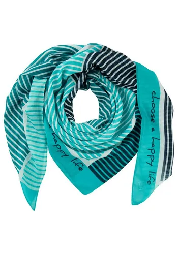 Modetuch LAURA SCOTT Damen, Blau (Petrol, Weiß) in grün von Laura Scott