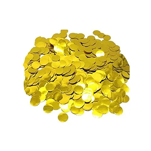 CYIOU Runde Konfetti Gold 100g/14000 Stück 15 MM Metallfolie Konfetti für Hochzeit, Geburtstag, Party Dekoration Gold