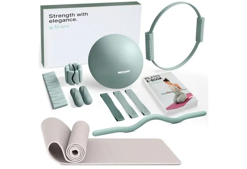 NEOLYMP Pilates Set für Zuhause – Komplettes Zubehör mit Ball, Ring & Hanteln - Dein umfassendes Pilates Set für Zuhause: Ball, Ring, 1 kg Hanteln und verstellbare Gewichte. Ideal für Anfänger und Fortgeschrittene, um Kraft und Flexibilität zu steigern. Hochwertige Materialien in einer eleganten Geschenkverpackung.