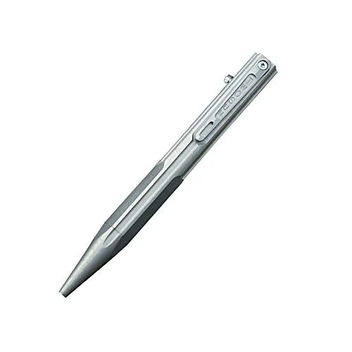 Bolt Action Pen Titanium Pen Kugelschreiber mit Clip, kompakte Größe, EDC-Werkzeug (grau)