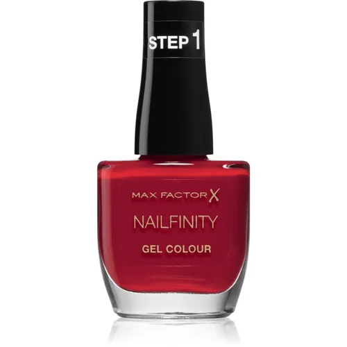 Max Factor Nailfinity Gel Colour Gel-Lack für Fingernägel - keine UV/LED Lampe erforderlich Farbton 310 Red Carpet Ready 12 ml