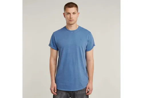 G-STAR Kurzarmshirt Lash blau S (44/46) - Herren-Shirt aus 100% Baumwolle, pflegeleicht und ideal für lässige Outfits. Der abgerundete Saum und die Logoprägung setzen stilvolle Akzente.