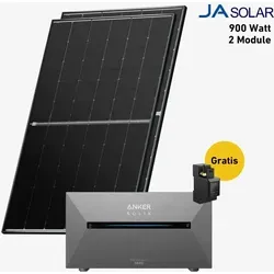 Balkonstrom Balkonkraftwerk 900W mit Speicher, Anker 2 Pro