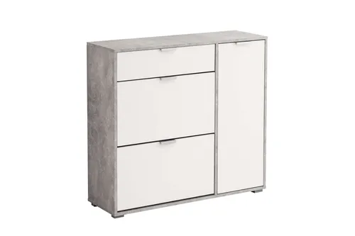 INOSIGN Schuhschrank Arco 2 - Schuhschrank in modernem Design mit 2 Klappen und Doppelschuhtrommeln, bietet Platz für bis zu 8 Paare Schuhe und ist ideal für eine stilvolle und organisierte Flureinrichtung.