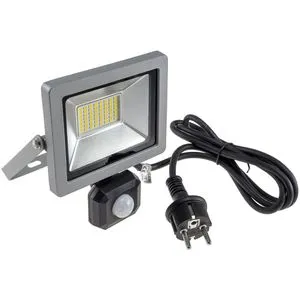 ChiliTec LED-Außenstrahler CTF-SLT30 PIR - 30 Watt mit Bewegungsmelder - Lampen mit 30 Watt und 2.960 lm Lichtstrom, spritzwassergeschützt (IP44) für flexible Installation und lange Lebensdauer von 20.000 Stunden.