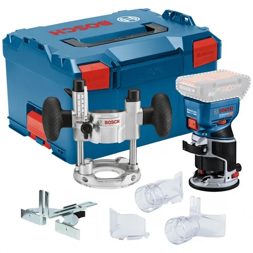 Bosch Akku-Kantenfräse GKF 18V-8 Professional - Werkstatt und Zubehör - Präzise Kantenbearbeitung mit kabelloser Flexibilität, ideal für Profis und Heimwerker, geliefert in praktischer L-BOXX.