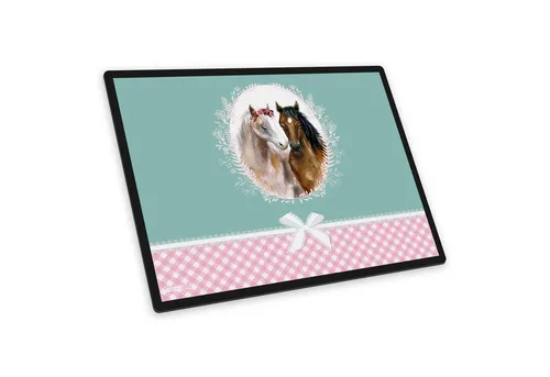 itenga Schreibtischunterlage itenga Schreibunterlage Motiv Pferde