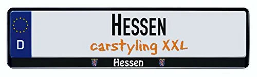 carstyling XXL Design Kennzeichenrahmen Bundesland Hessen 1 Stück