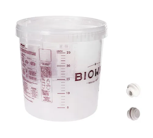 Transpare Gärbehälter 30L+  2 x Stopfen +Deckel Gäreimer Gärfass Gärballon Eimer