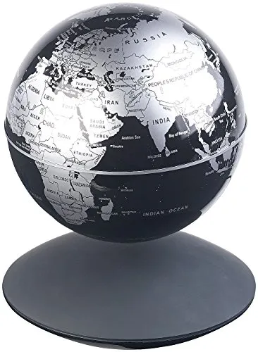 infactory Freischwebender Globus mit beleuchteter Magnet-Schwebebasis, Ø 14 cm