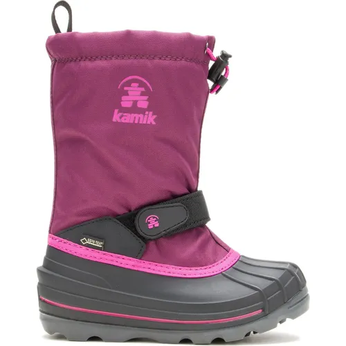 Kamik WATERBUG8G grape (GRA) 31 - Kinder Gummistiefel, wasserdicht und mit Gore-Tex-Membran, halten die Füße bis -40 °C warm und trocken. Reflektierende NiteRays-Technologie sorgt für Sicherheit bei Dunkelheit.