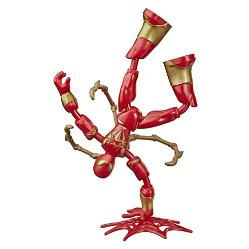 Spider-Man Marvel Bend and Flex Iron Figur – 15 cm biegbare Action-Figur mit Effekt-Accessoires
