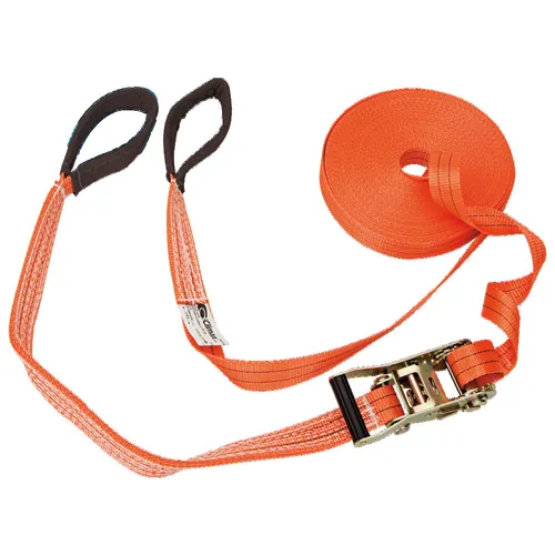 Climax Slackline 35 mm, 20 m - Sicheres Seiltanzen - Arbeitsschuhe - Temporäres horizontales Sicherungssystem für bis zu 2 Personen, aus strapazierfähigem Polyester mit Ratsche zur Längenanpassung, schnell auf- und abbaubar.