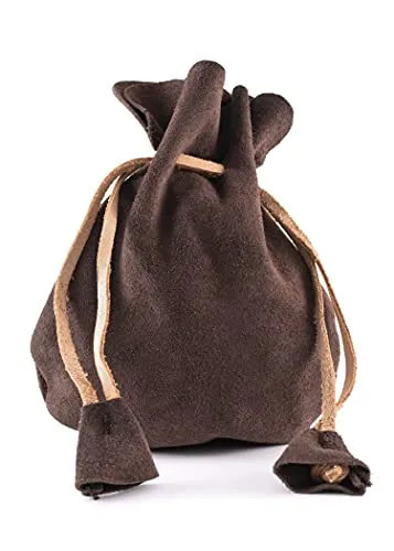 Lederbeutel, Kleiner Geldbeutel aus Wildleder, verschiedene Farben : dunkelbraun Farbe: dunkelbraun