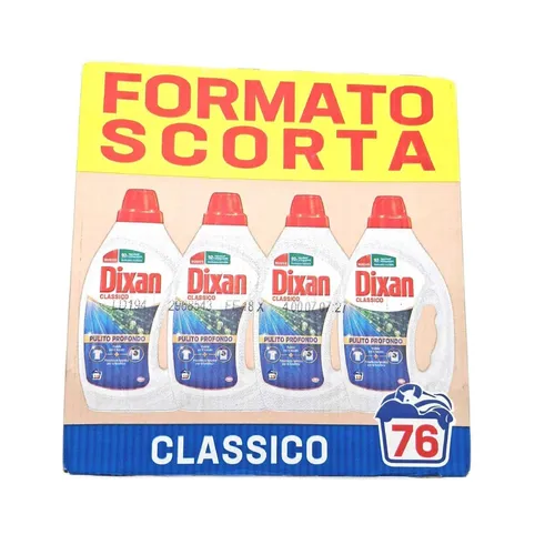 Dixan Waschmittel Vorratspack 4 x 19 Waschladungen Flüssig Waschpflege Effizient