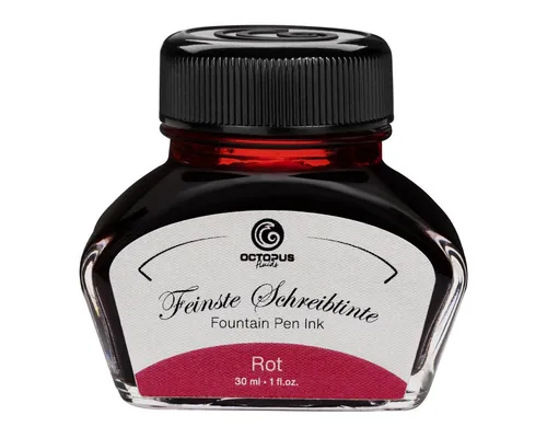 OCTOPUS Fluids Füllhaltertinte, Schreibtinte im Tintenglas Rot 30ml Tintenglas (Set, 0-tlg)